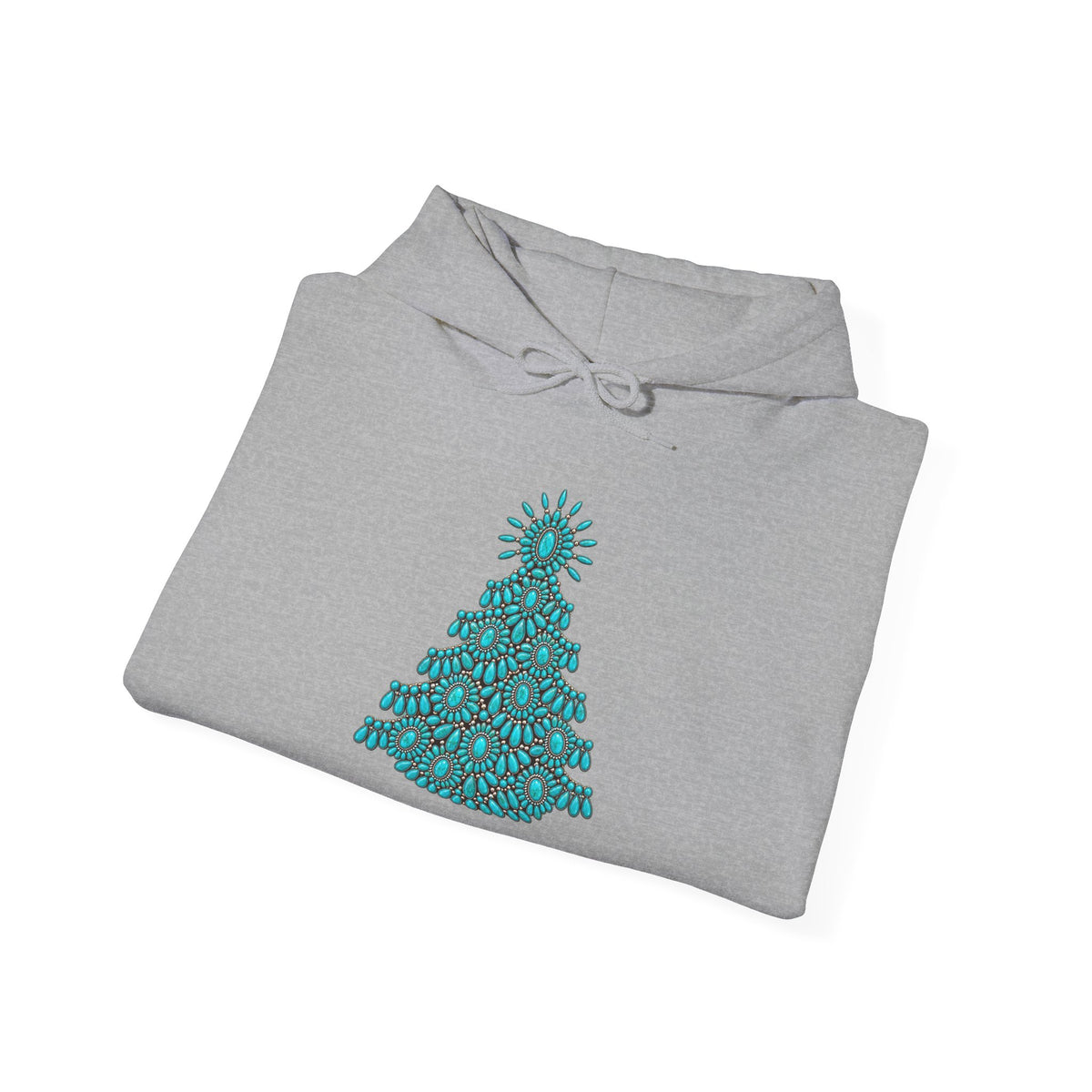Turquoise Conch Christmas Tree Heavy Blend™ Hooded Sweatshirt