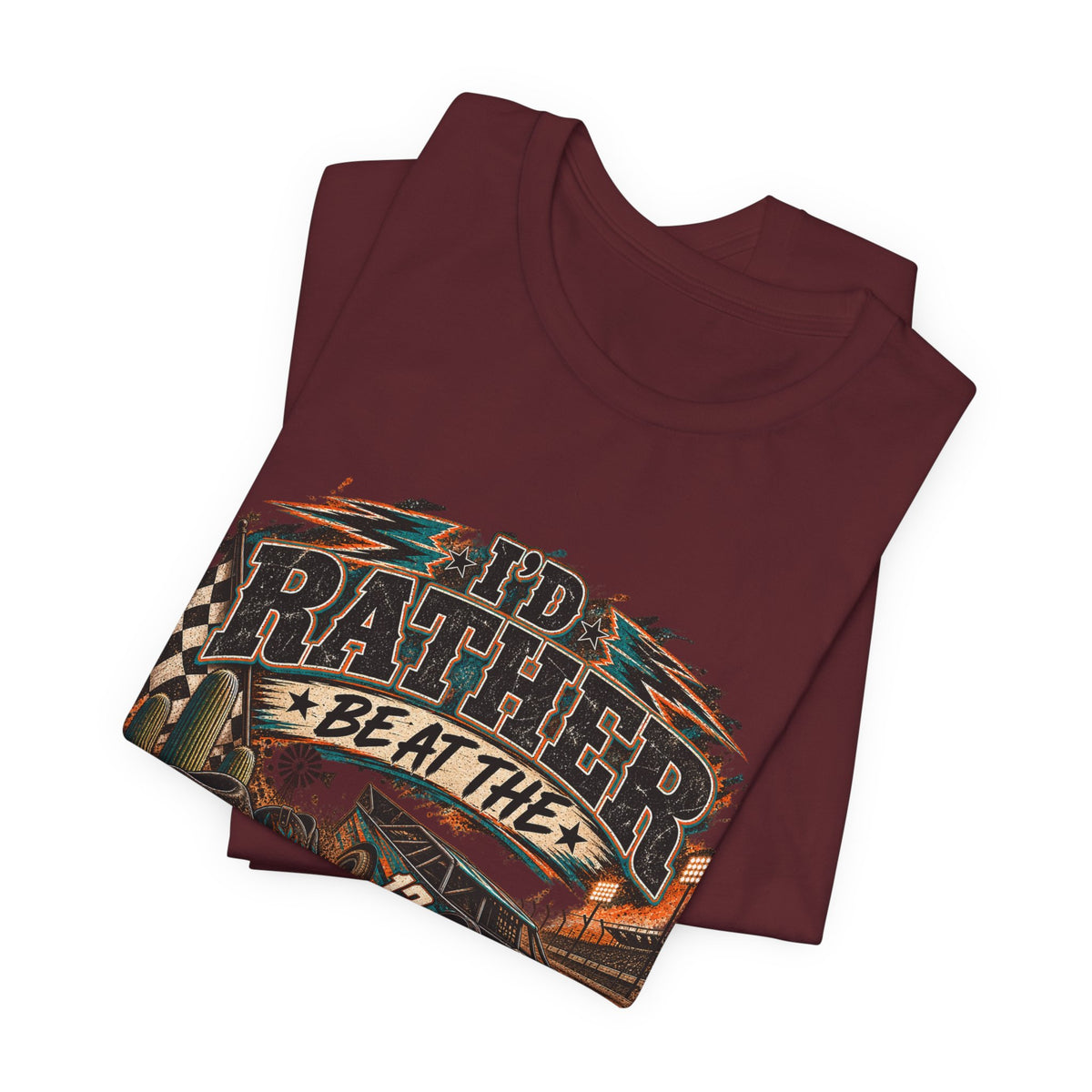 Rather be @ the track  Short Sleeve Tee