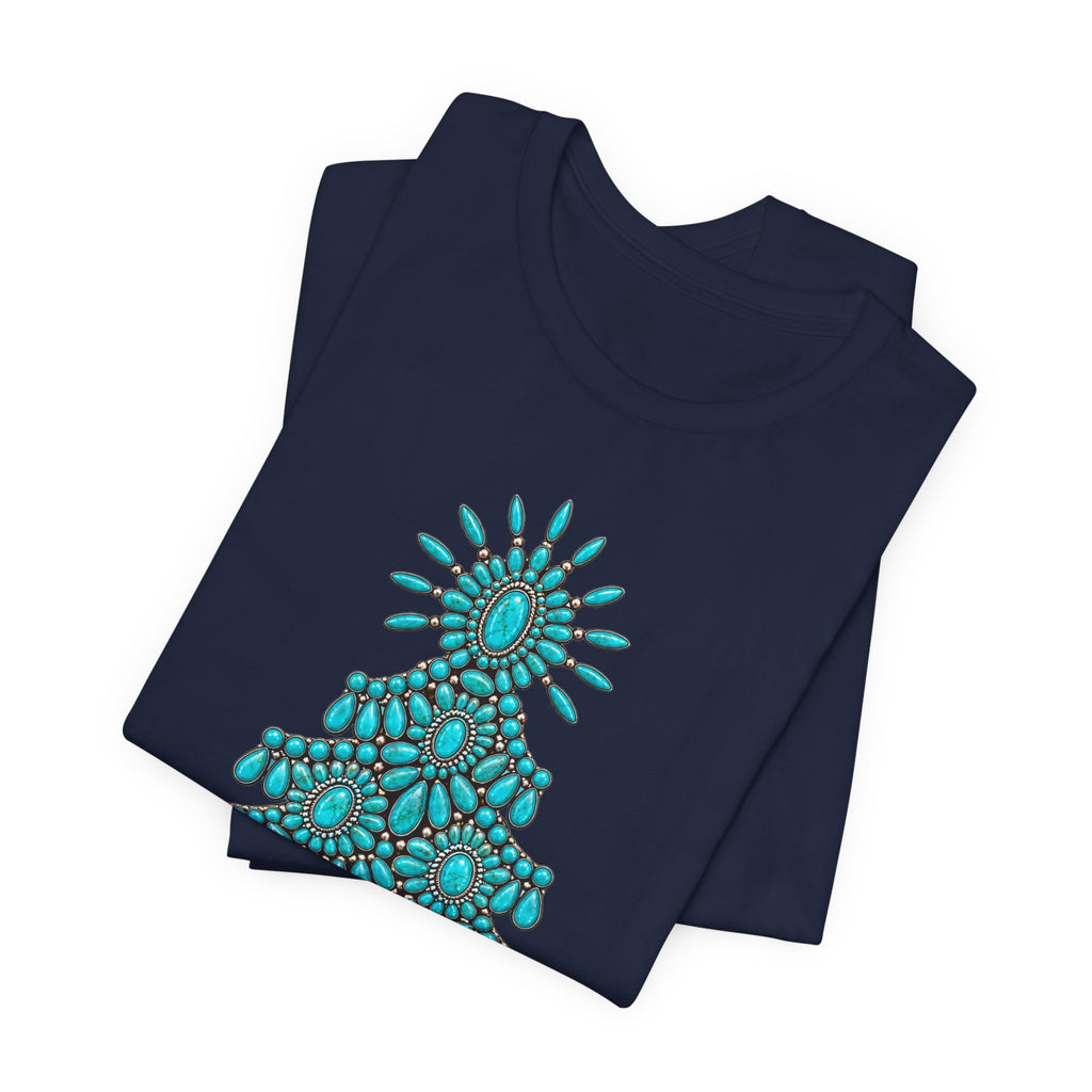 Turquoise Conch Christmas tree Short Sleeve Tee