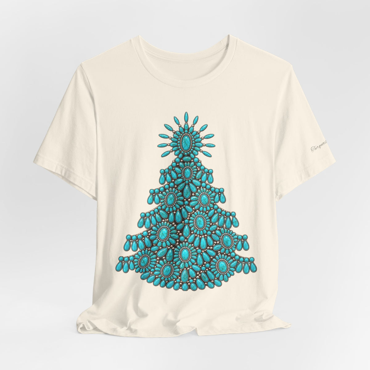 Turquoise Conch Christmas tree Short Sleeve Tee