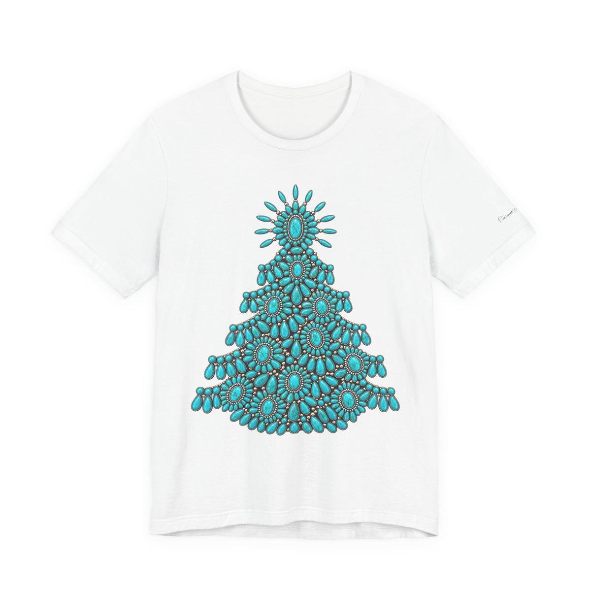Turquoise Conch Christmas tree Short Sleeve Tee