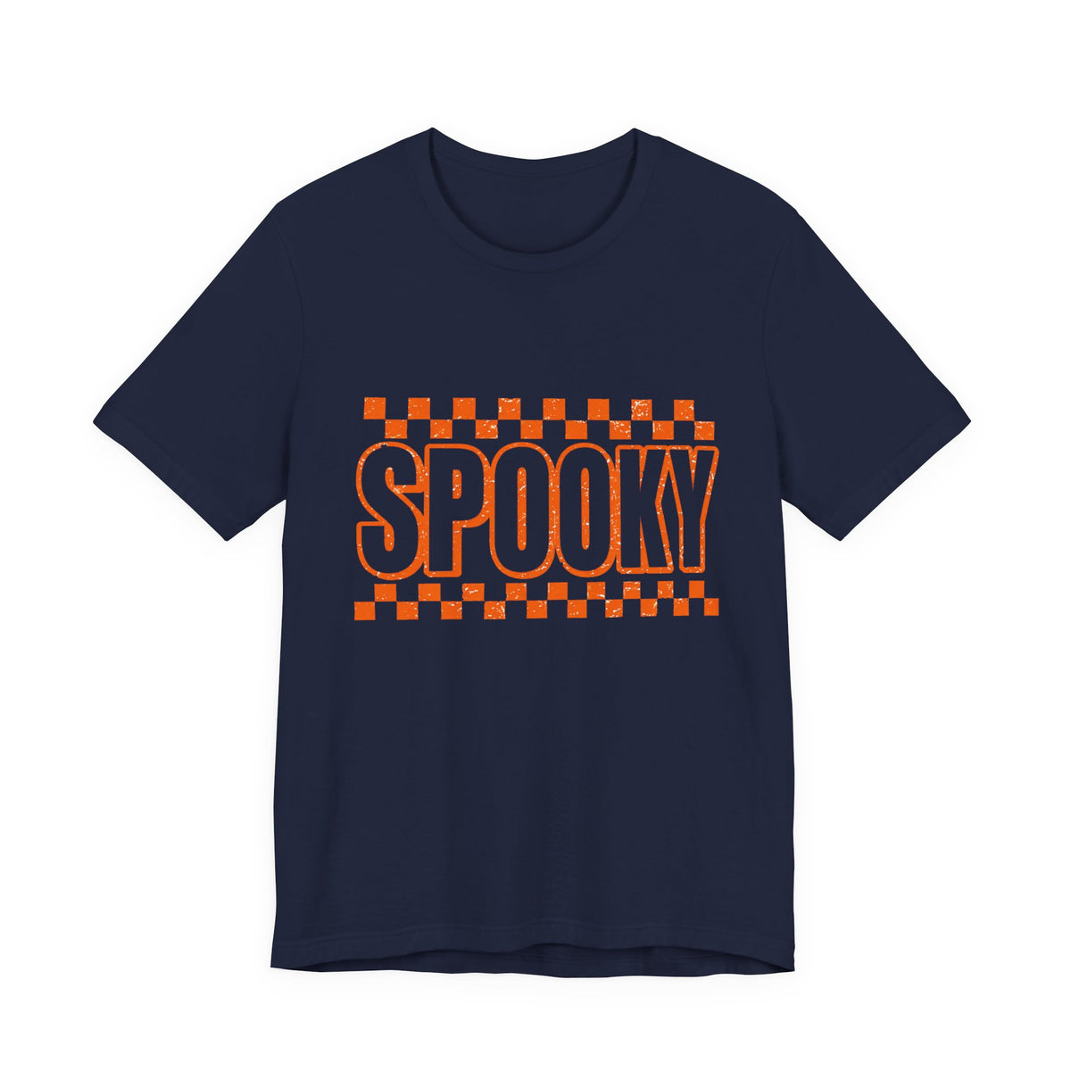 Orange checkered spooky Short Sleeve Tee