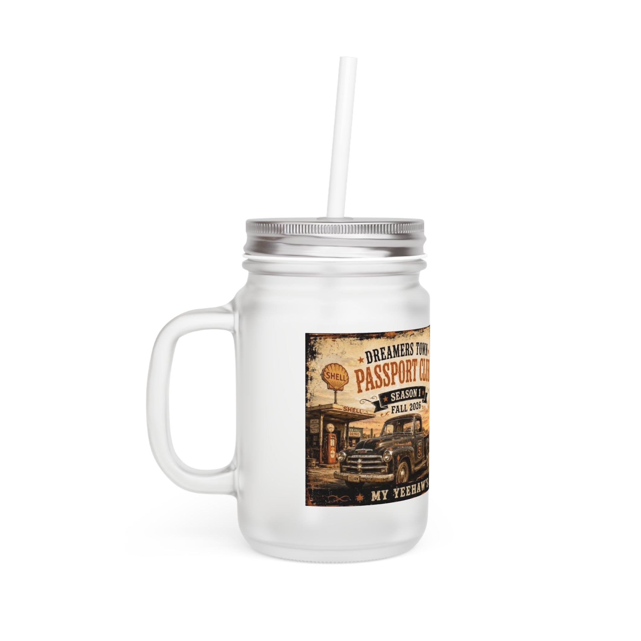 Dreamers Town Mason Jar