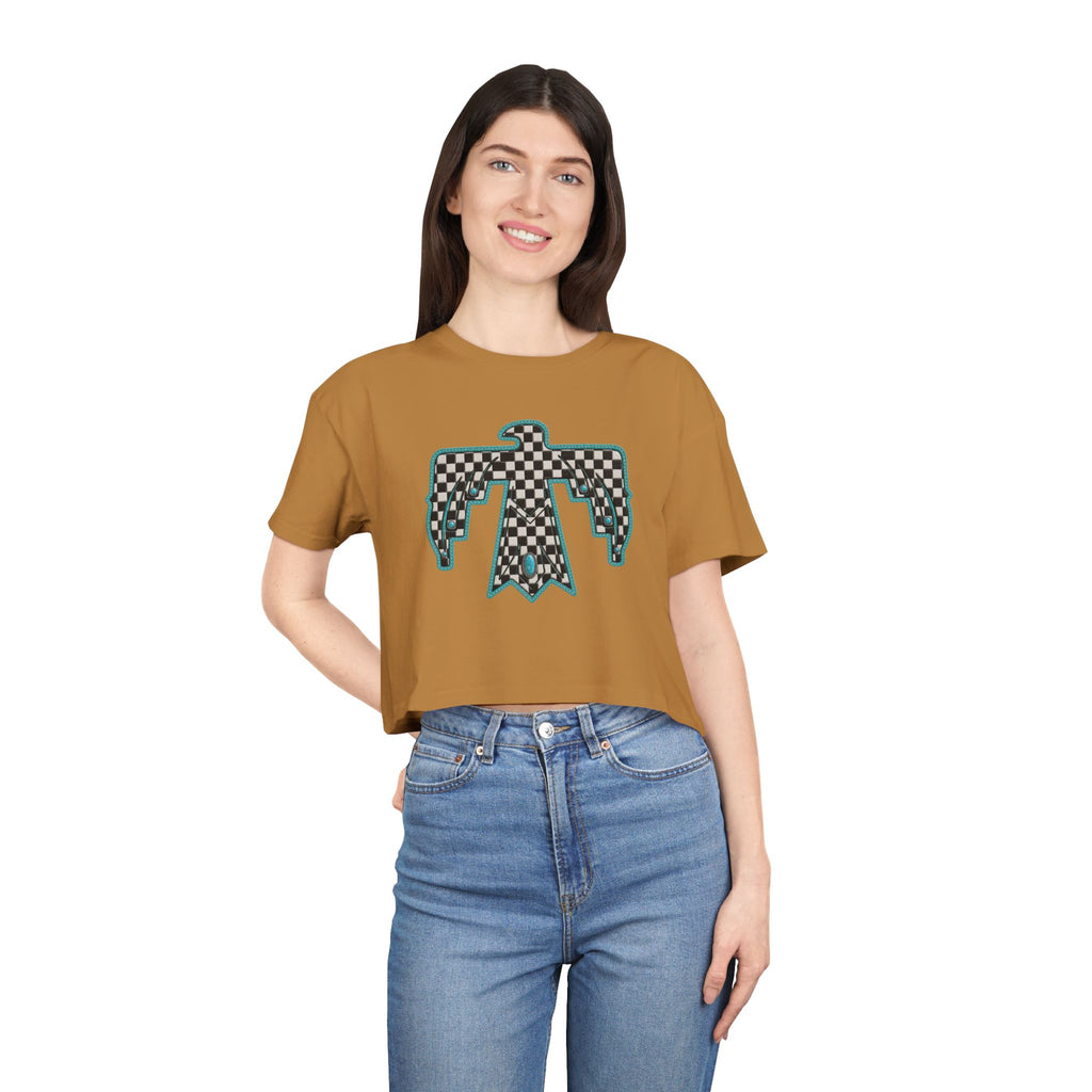 T-Bird checkered cropped T