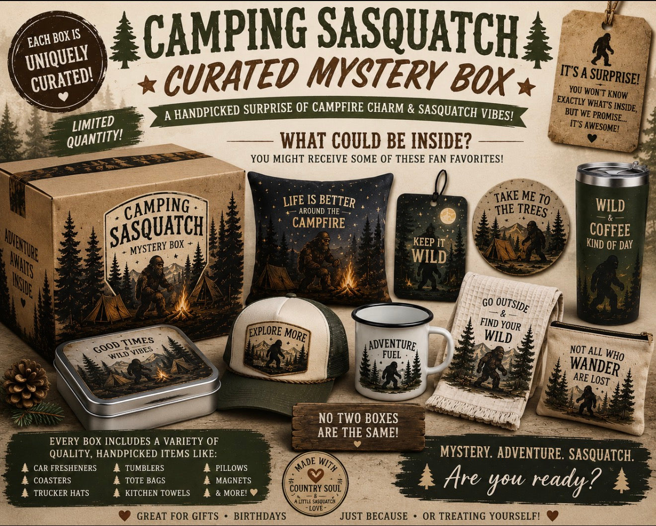 Curated mystery boxes