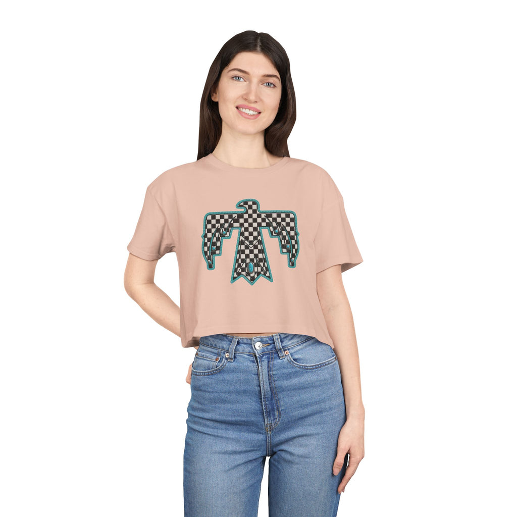 T-Bird checkered cropped T