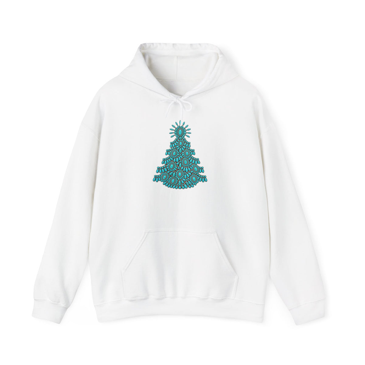 Turquoise Conch Christmas Tree Heavy Blend™ Hooded Sweatshirt