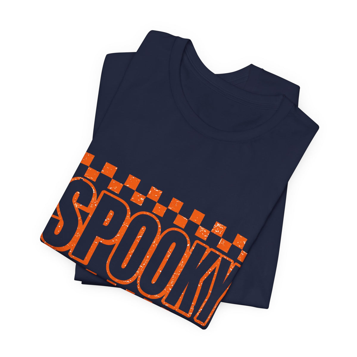 Orange checkered spooky Short Sleeve Tee