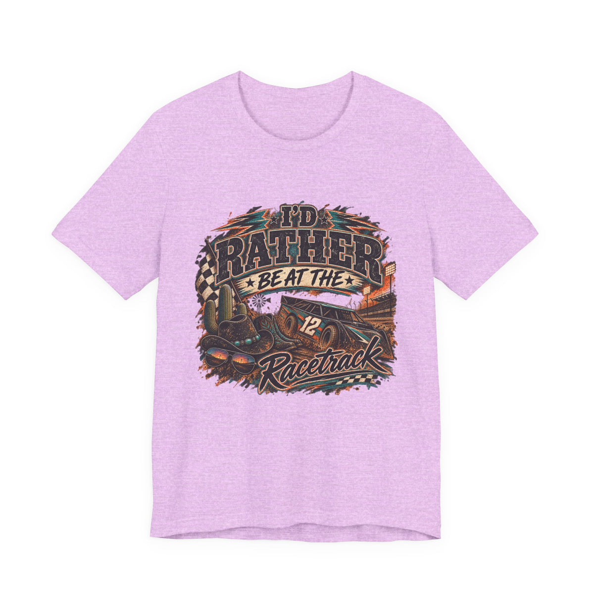 Rather be @ the track  Short Sleeve Tee