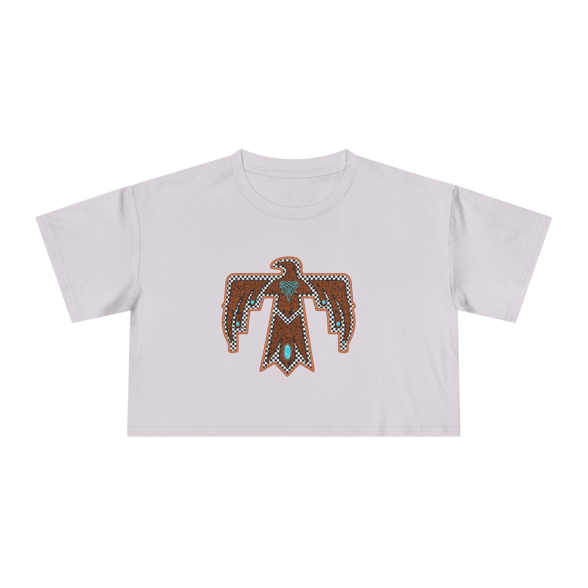 T-Bird Embossed Leather Cropped Tee