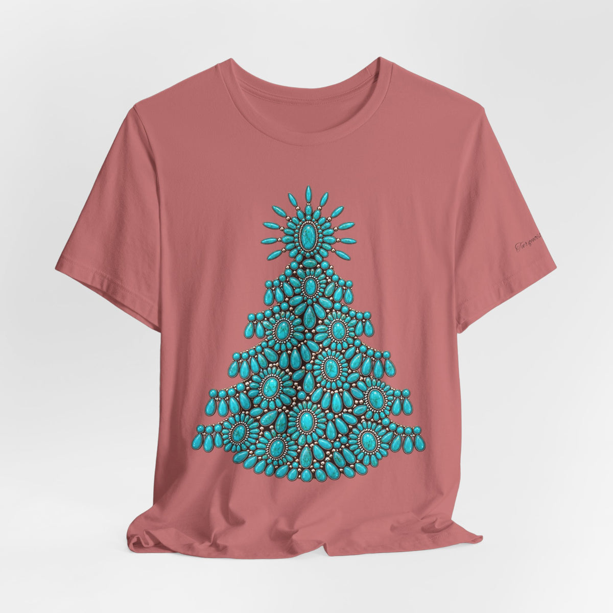 Turquoise Conch Christmas tree Short Sleeve Tee