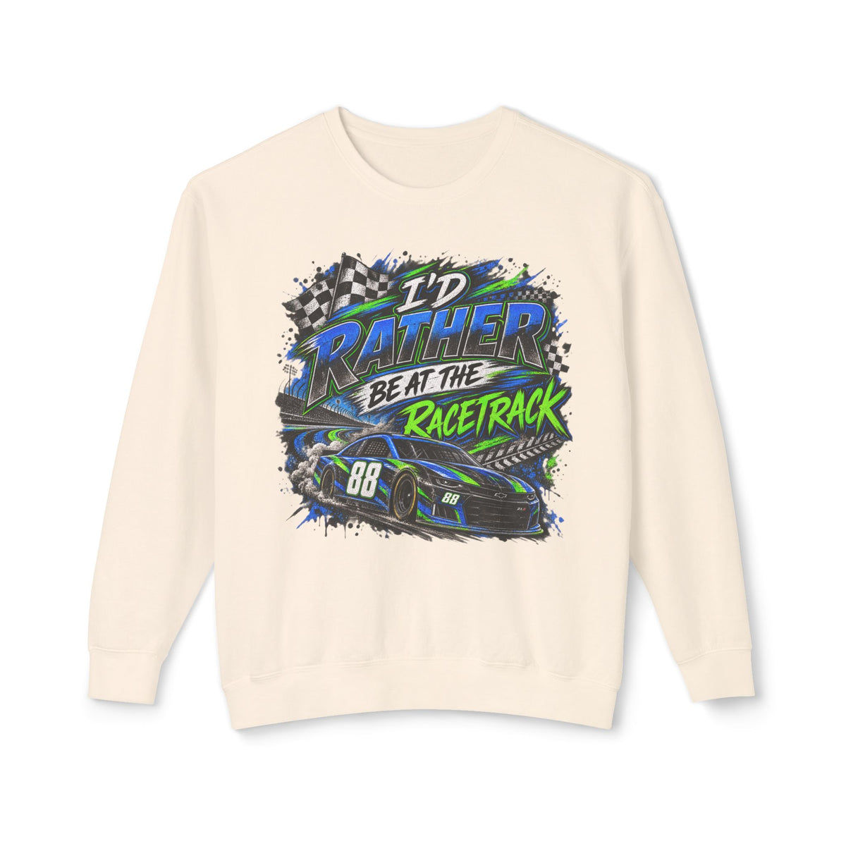 Rather be racing Lightweight Crewneck Sweatshirt