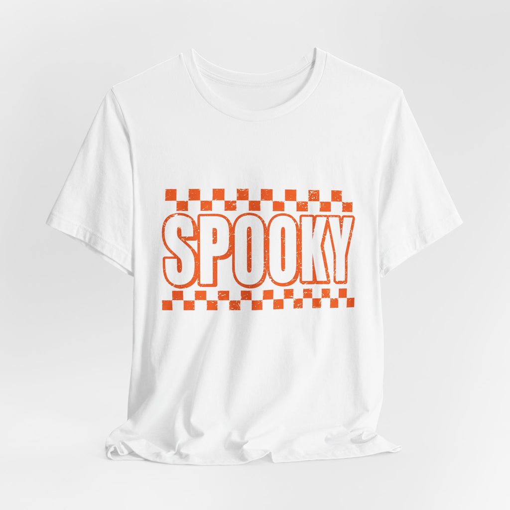 Orange checkered spooky Short Sleeve Tee