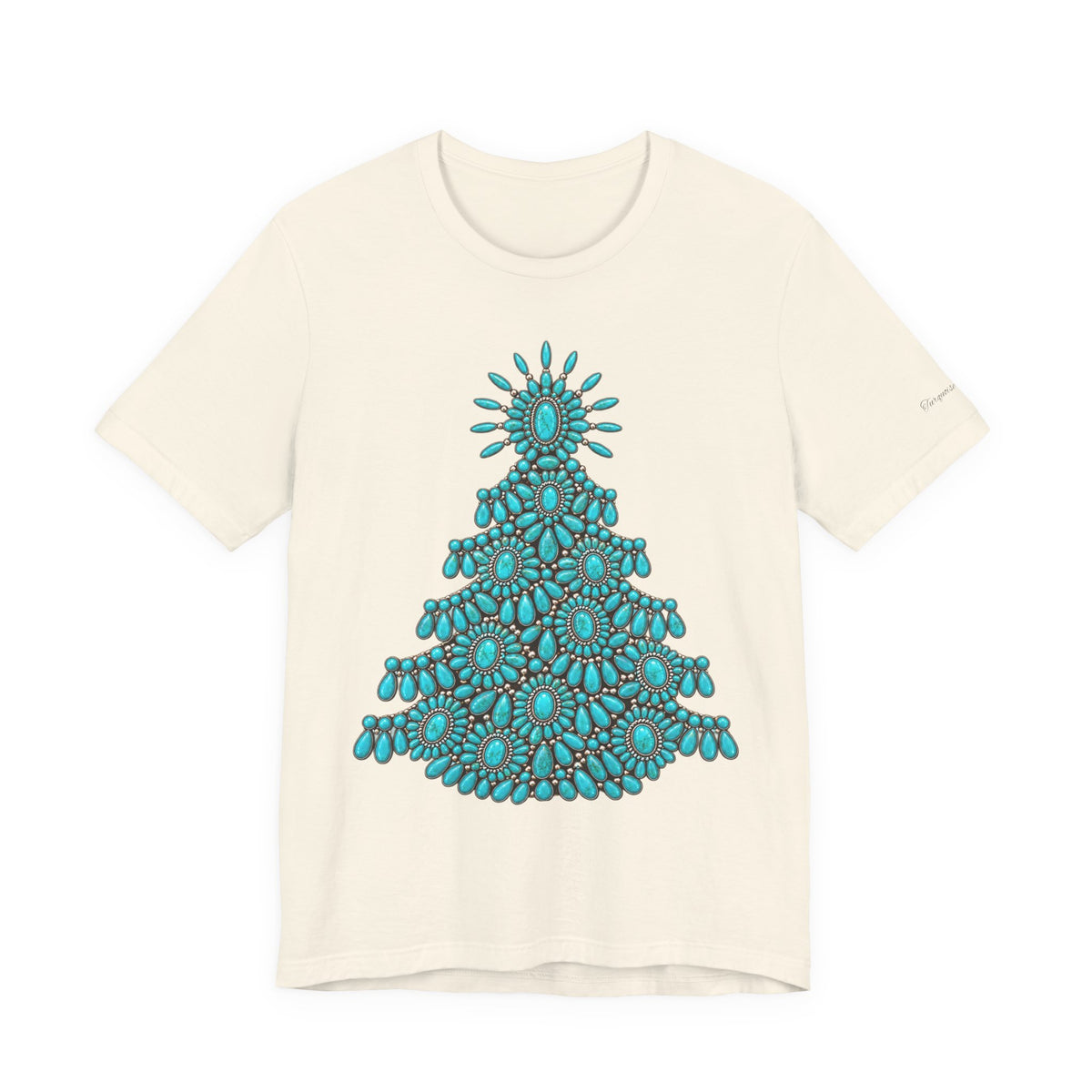 Turquoise Conch Christmas tree Short Sleeve Tee
