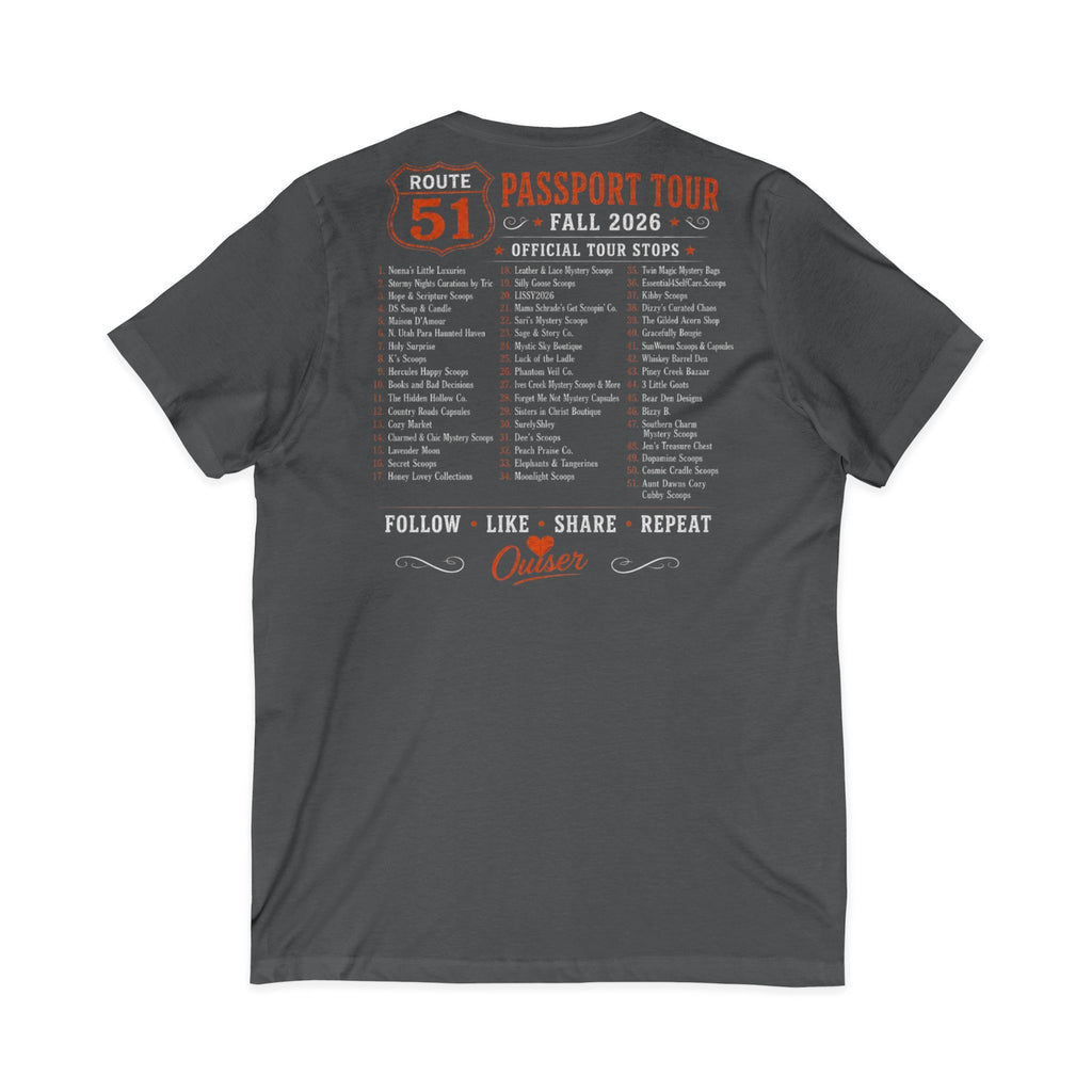 Unisex Jersey Short Sleeve V-Neck Tee