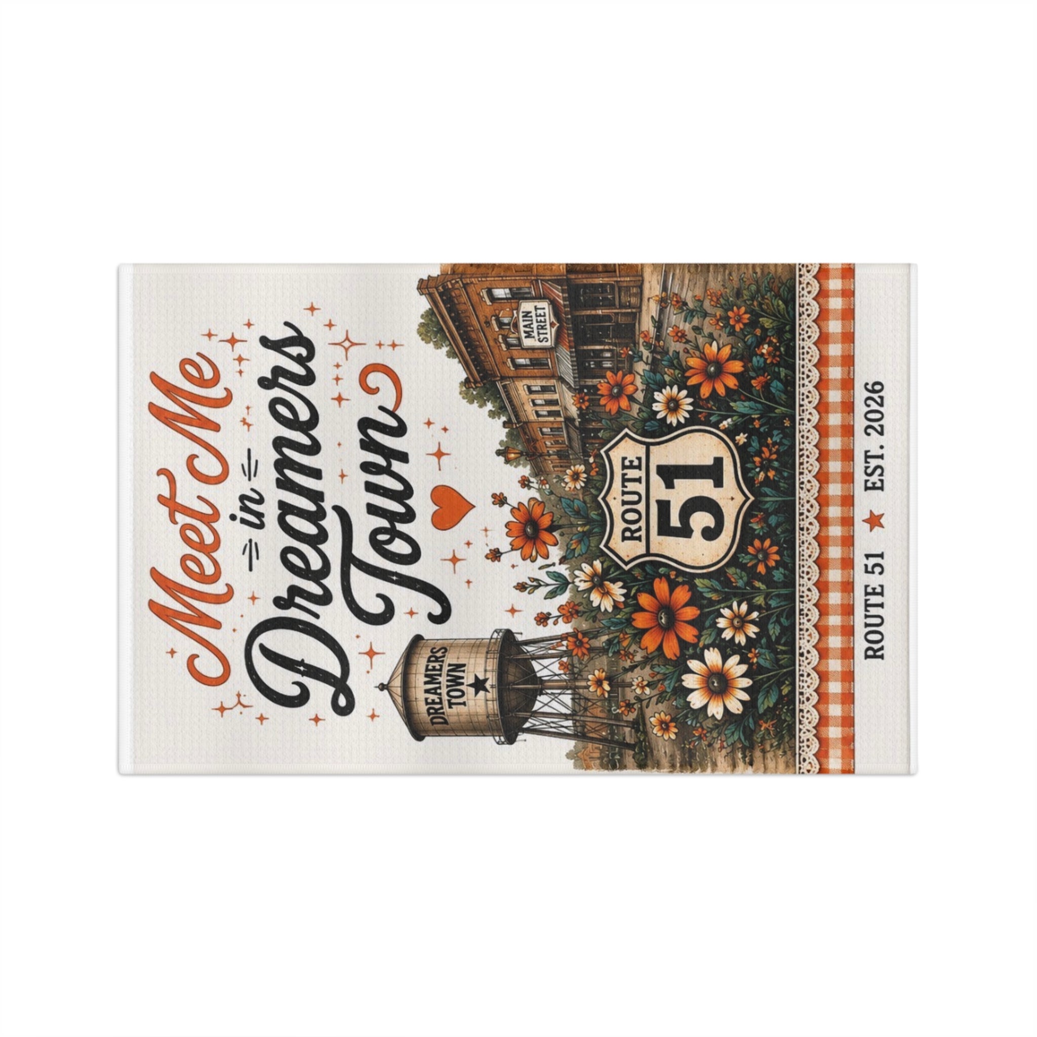 Dreamers Town Tea Towel