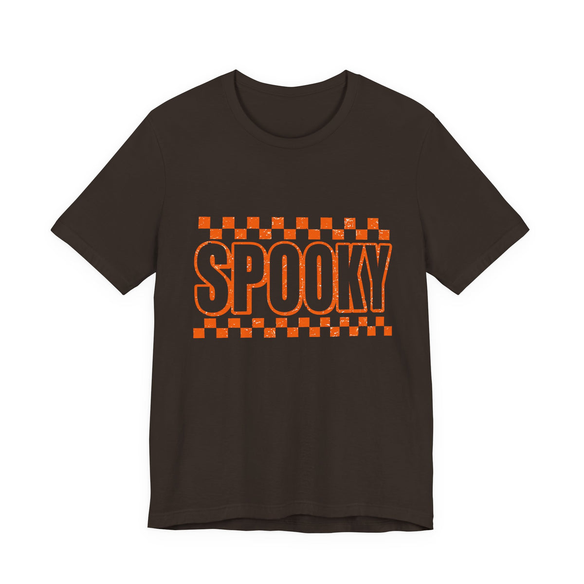 Orange checkered spooky Short Sleeve Tee