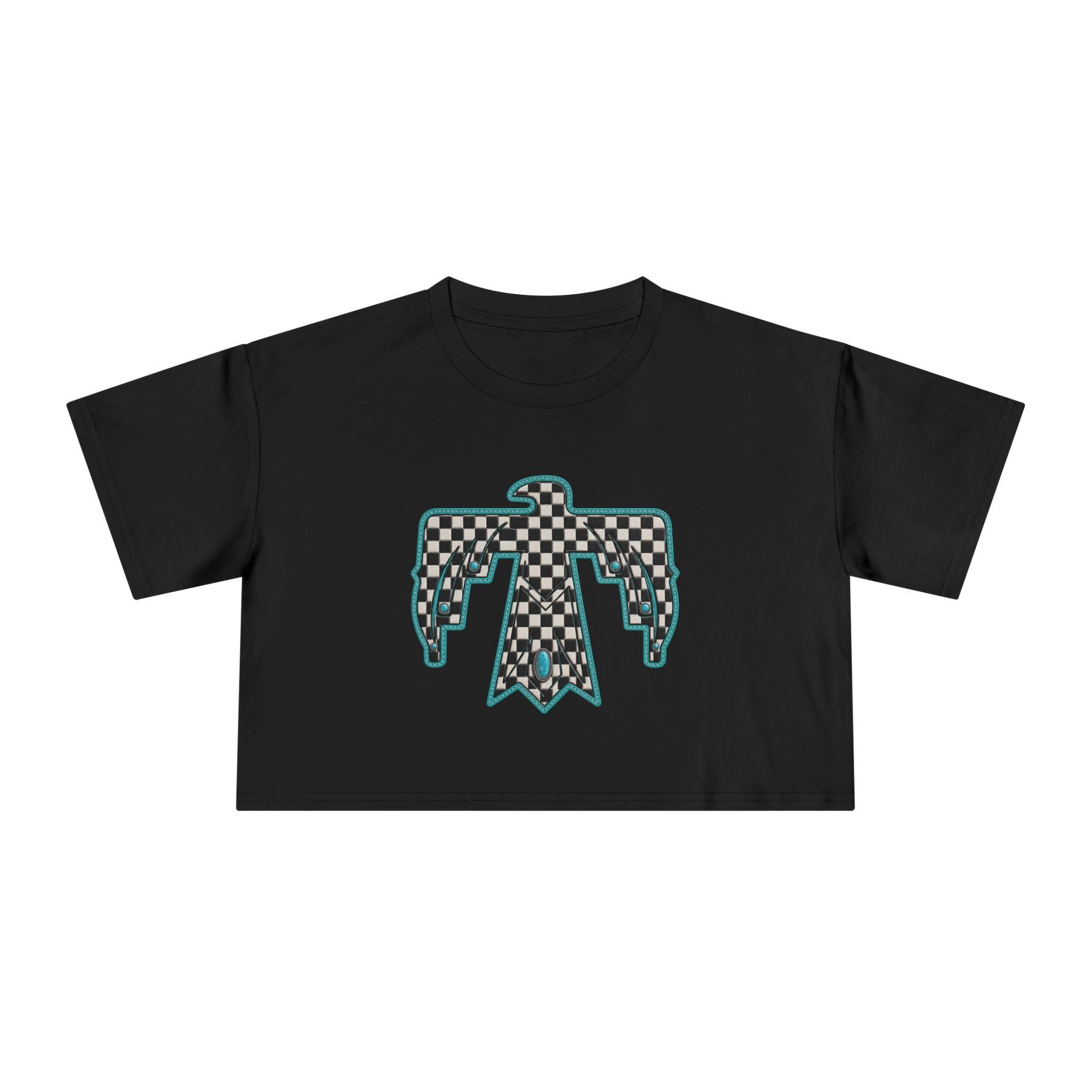 T-Bird checkered cropped T