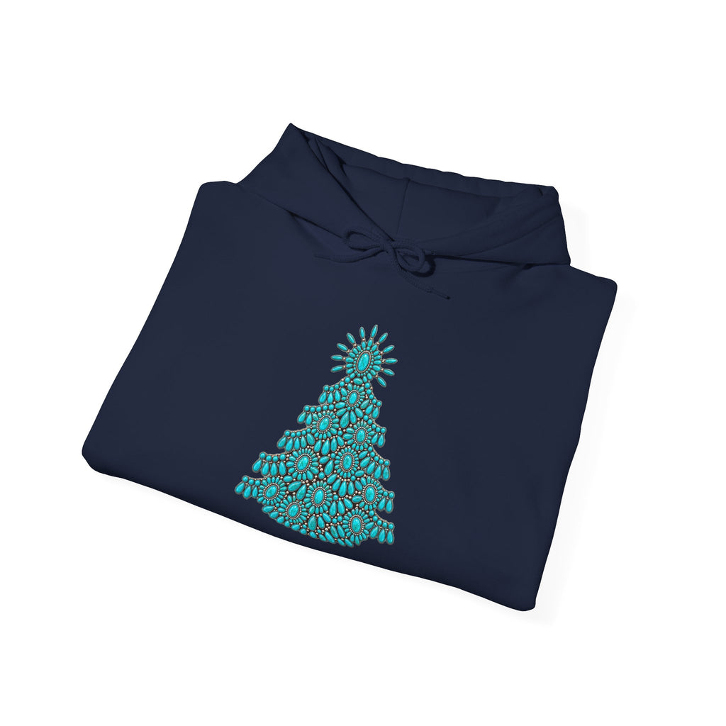 Turquoise Conch Christmas Tree Heavy Blend™ Hooded Sweatshirt