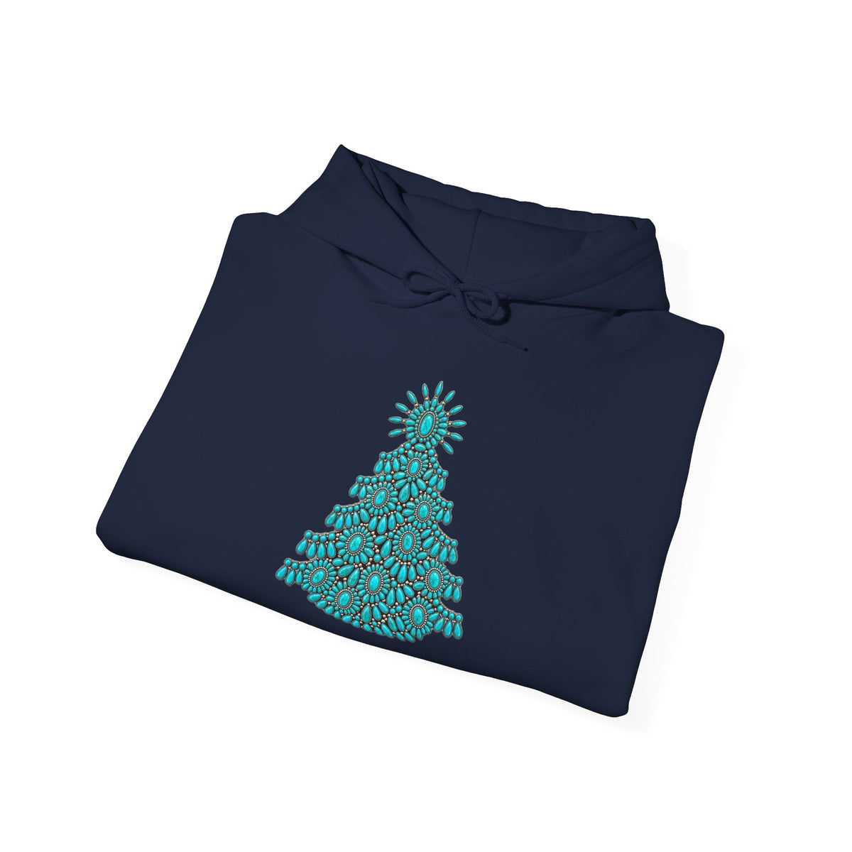 Turquoise Conch Christmas Tree Heavy Blend™ Hooded Sweatshirt